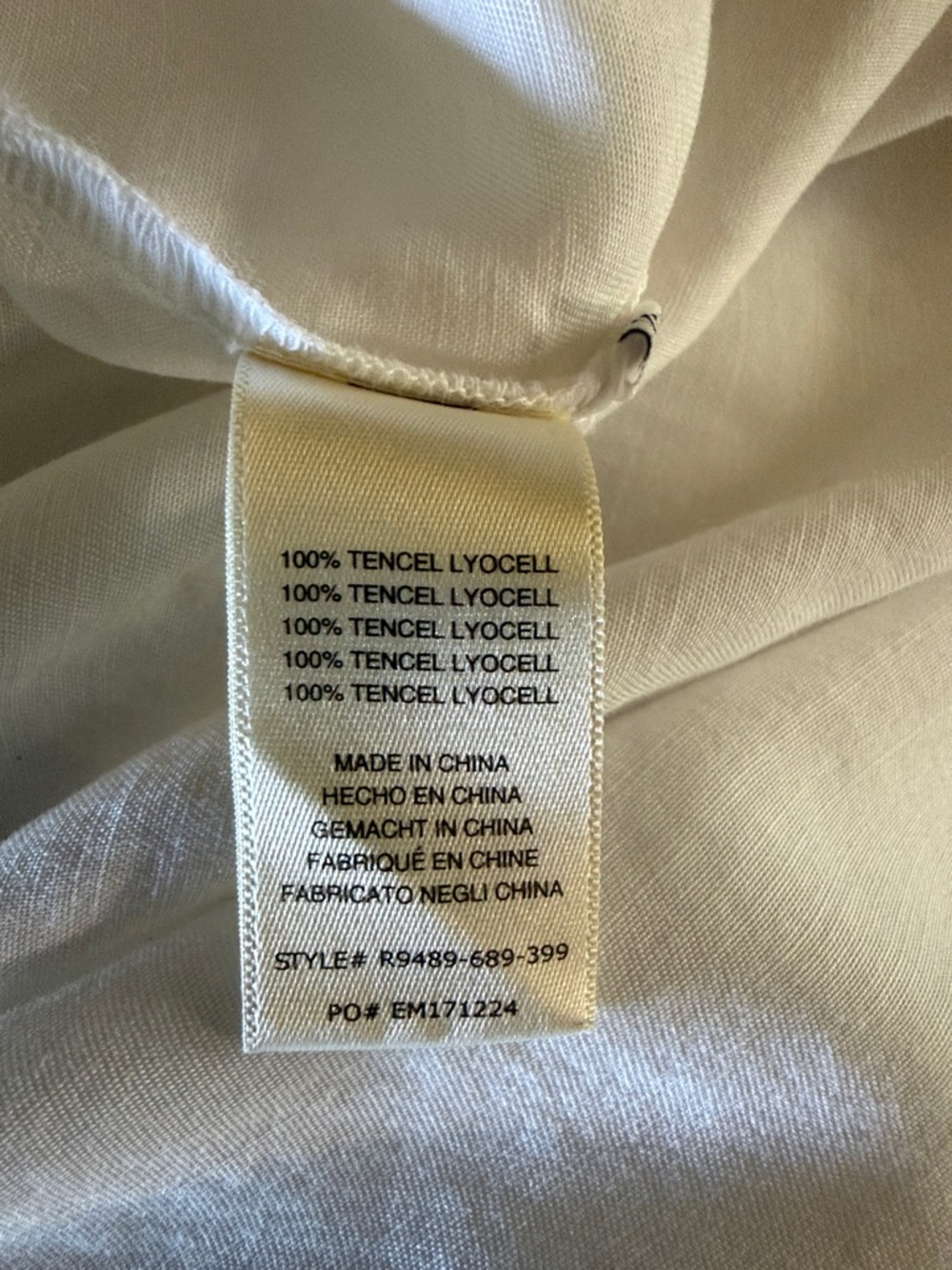 Cloth & Stone white Lyocell Button-down Shirt Tunic Size X - Large - Picture 5 of 5